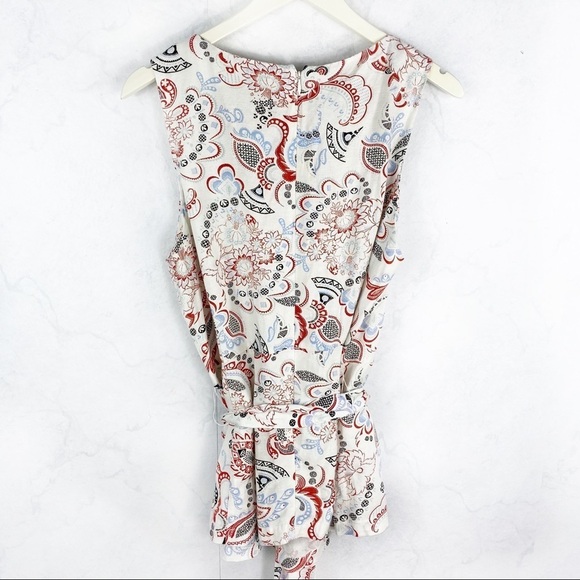 [Ann Taylor] Classic Paisley Floral Peplum Top - Picture 3 of 4